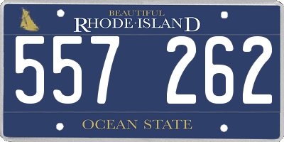 RI license plate 557262
