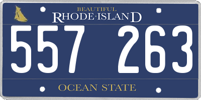 RI license plate 557263