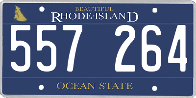 RI license plate 557264