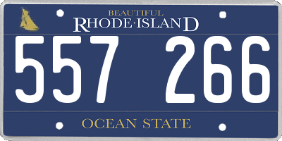 RI license plate 557266