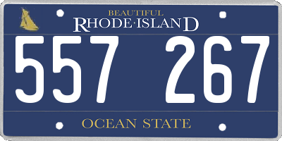RI license plate 557267