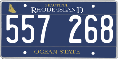 RI license plate 557268