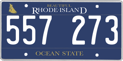 RI license plate 557273