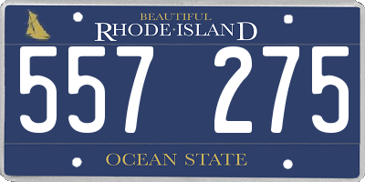 RI license plate 557275