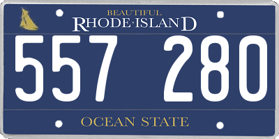 RI license plate 557280