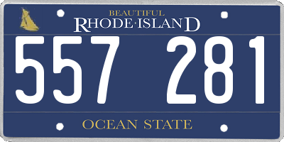RI license plate 557281