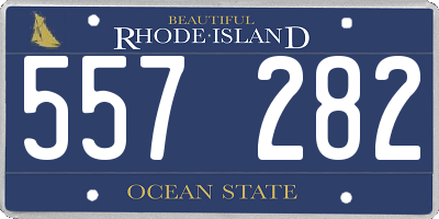 RI license plate 557282