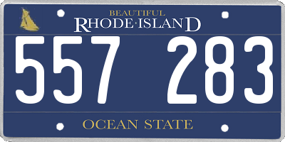 RI license plate 557283