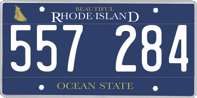 RI license plate 557284