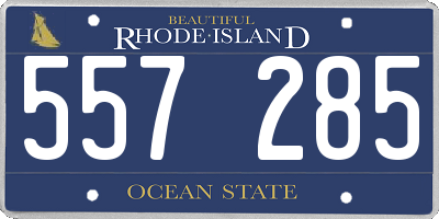 RI license plate 557285