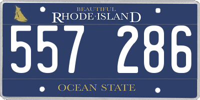 RI license plate 557286