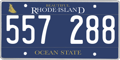RI license plate 557288