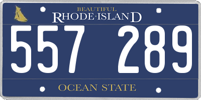 RI license plate 557289
