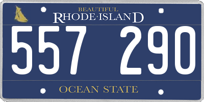 RI license plate 557290