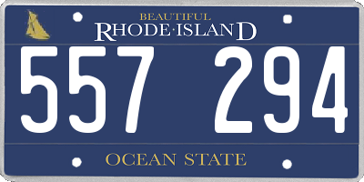 RI license plate 557294
