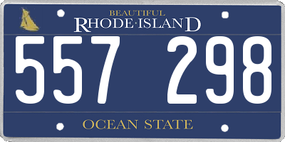 RI license plate 557298