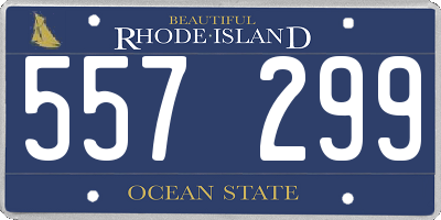 RI license plate 557299