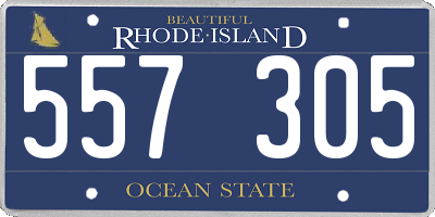 RI license plate 557305