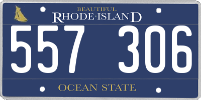 RI license plate 557306