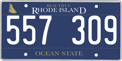 RI license plate 557309