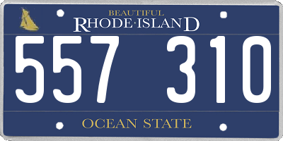 RI license plate 557310
