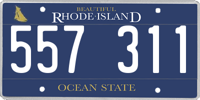 RI license plate 557311