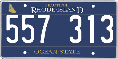 RI license plate 557313