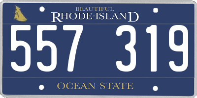RI license plate 557319