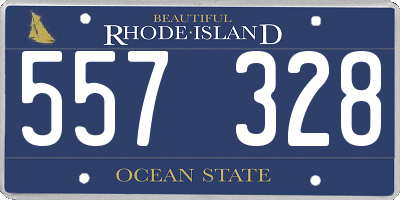 RI license plate 557328