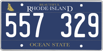 RI license plate 557329