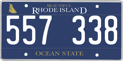 RI license plate 557338