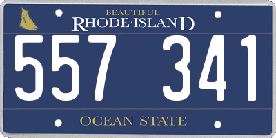 RI license plate 557341