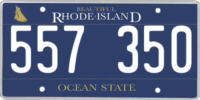 RI license plate 557350