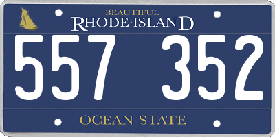 RI license plate 557352