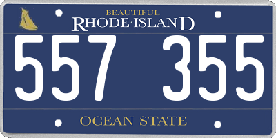 RI license plate 557355