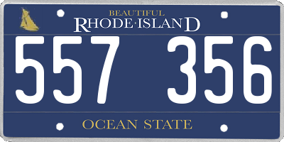 RI license plate 557356