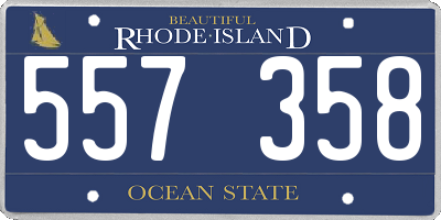 RI license plate 557358