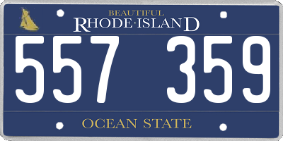 RI license plate 557359