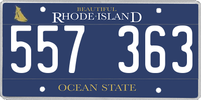 RI license plate 557363
