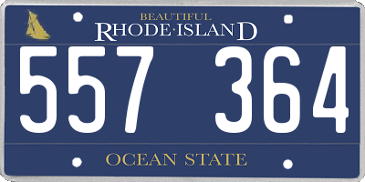 RI license plate 557364