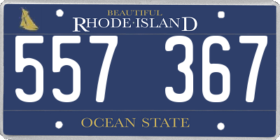 RI license plate 557367