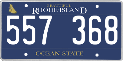 RI license plate 557368