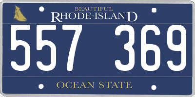 RI license plate 557369