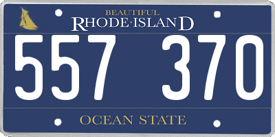 RI license plate 557370