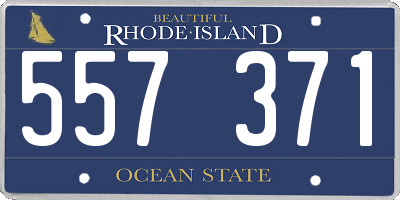 RI license plate 557371
