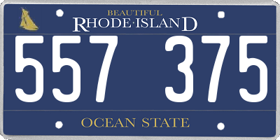 RI license plate 557375