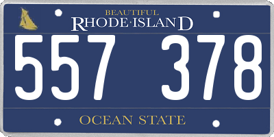 RI license plate 557378