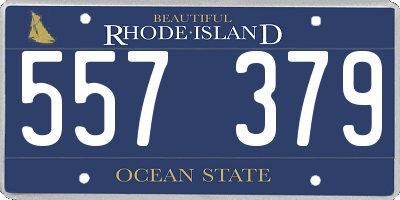 RI license plate 557379