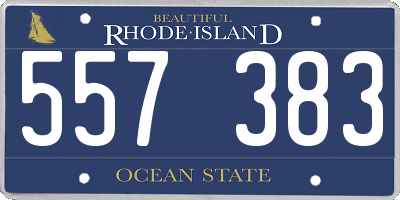 RI license plate 557383