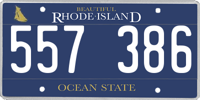 RI license plate 557386